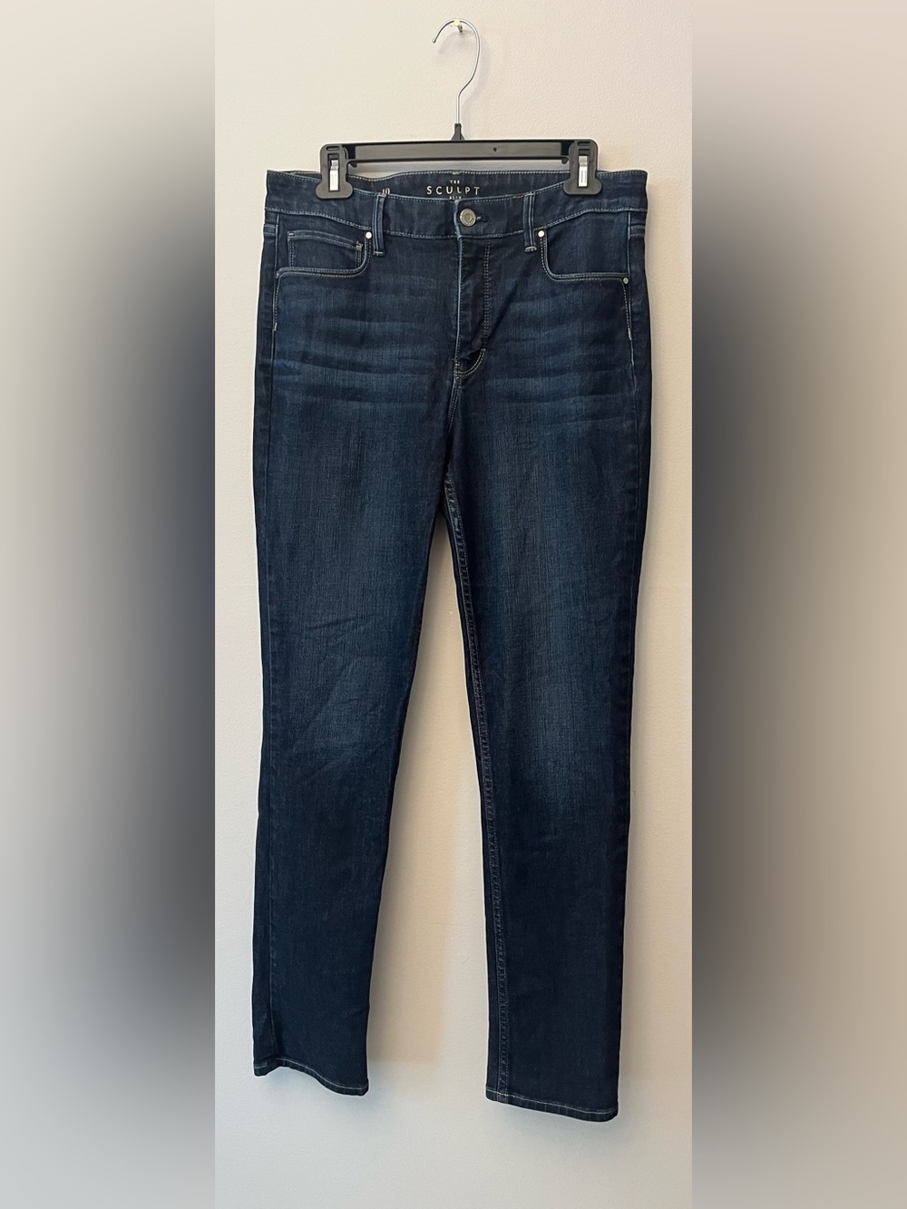 WHBM The Sculpt Slim High Rise Jeans Dark Wash Blue Size 10